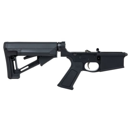5165490563_101424_1 PSA Gen3 PA10 Complete STR 2-Stage .308 Lower With Over Molded Grip - Image 1