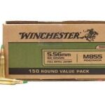 Winchester M855 62 gr Green Tip FMJ 5.56x45mm Ammunition 150 Rounds - WM855150